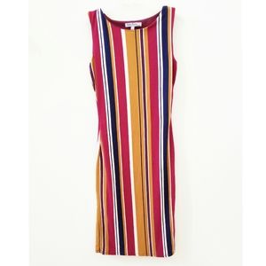 VELVET TORCH Striped Sleeveless Dress Size Large